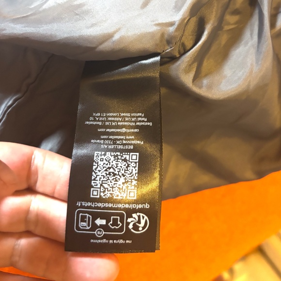 Only gray charcoal chevron pattern denim quilted jacket NWT - Picture 11 of 14